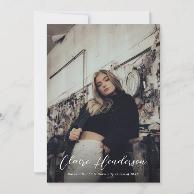 Anúncio Graduação de Colagem de Fotos de Mostarda Clássica (Frente)