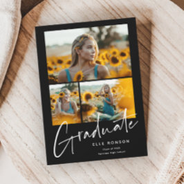 Anúncio Graduação de Colagem de Fotos de Script Moderno