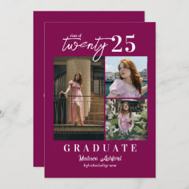 Anúncio Graduação de Colagem de Fotos do Modern Script Win