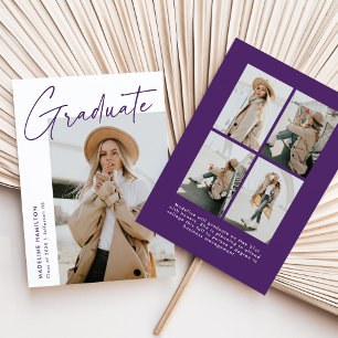 Anúncio Graduação de Colagem de Fotos em Script Puro Simpl