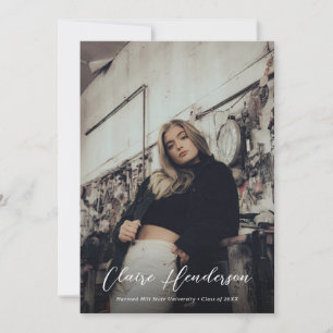 Anúncio Graduação de Colagem de Fotos Magenta com Script C