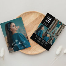 Graduação de Colagem de Fotos Negra Classy Na moda