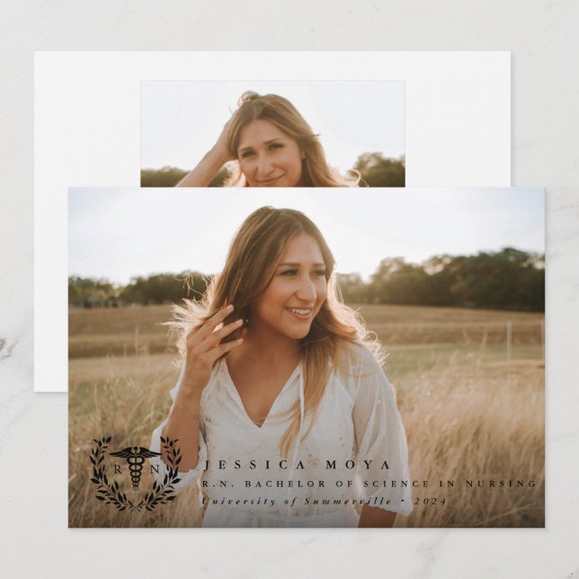 Anúncio Graduação de Enfermeiro Registrada Negra (Frente/Verso)