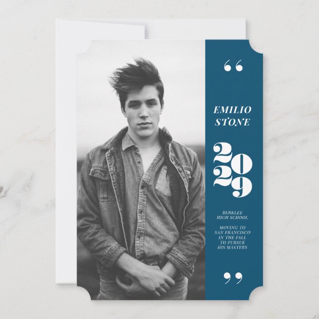 Anúncio Graduação de Formando elegante (Frente)