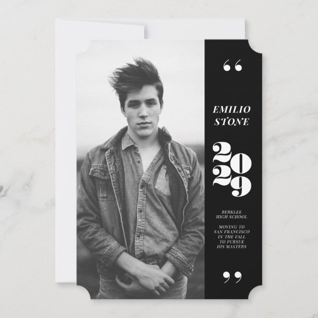 Anúncio Graduação de Formando elegante (Frente)