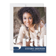 Graduação de Foto Azul com Tipografia Moderna em N