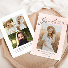 Anúncio Graduação de Foto Blush Watercolor Wash 4