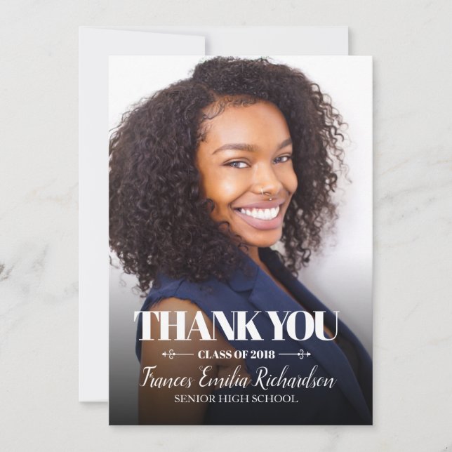 Anúncio Graduação de Foto Classe 2020 Obrigado (Frente)