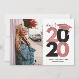 Anúncio Graduação de Foto com Boné Girly Rosa Simples