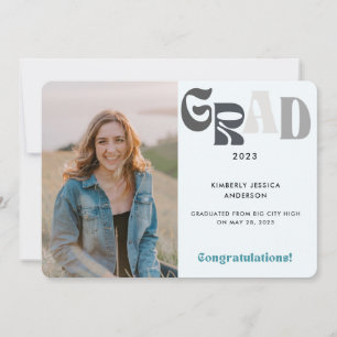 Anúncio Graduação de Foto com Formando Azul de Diversão
