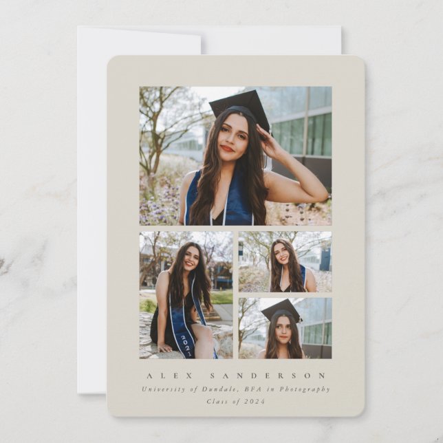 Anúncio Graduação de Foto com Quadro de Cerco 4 Mínimo (Frente)