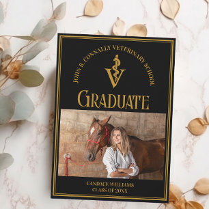 Anúncio Graduação de Foto da Escola Veterinária Dourada Ch
