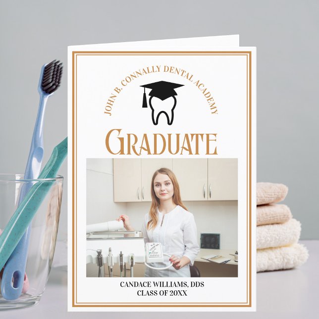 Anúncio Graduação de Foto Dental School Chic (Criador carregado)