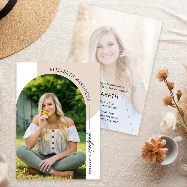 Anúncio Graduação de Foto do Arch 2 Mínimo Moderno (Criador carregado)