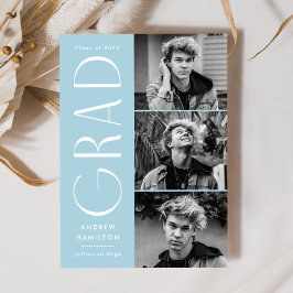 Anúncio Graduação de Foto do Azul 3 de Simplicidade Modern