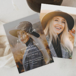 Anúncio Graduação de Foto do Elegant Script 2