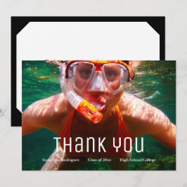 Anúncio Graduação de Foto do Formando Moderno Obrigado