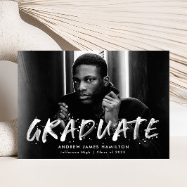 Anúncio Graduação de Foto do Modern Paint Splatter