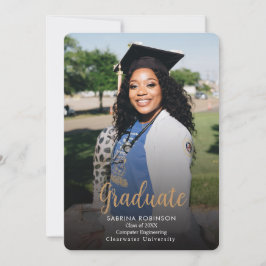 Anúncio Graduação de Foto do Script Azul do marinho 5