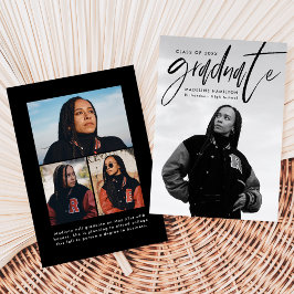 Anúncio Graduação de Foto do Script de Pincel Preto Manusc