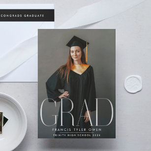 Anúncio Graduação de Foto do Segundo grau Moderno Editável