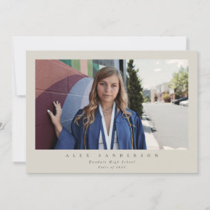 Anúncio Graduação de Foto do Solteiro Moderno Simples Beig