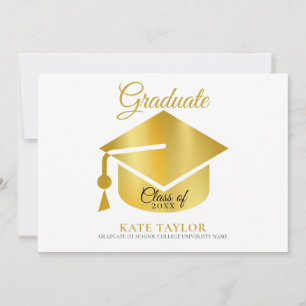 Anúncio Graduação de Foto Dourada Moderna