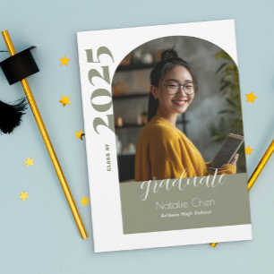 Anúncio Graduação de Foto em Arco Verde Moderno