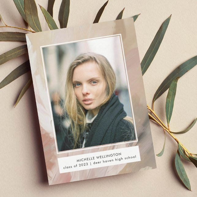 Anúncio Graduação de Foto em Pastel Macio Abstrato (Criador carregado)