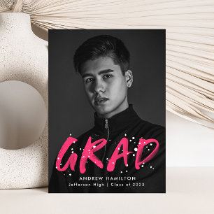 Anúncio Graduação de Foto Moderna de Pintor Rosa Quente