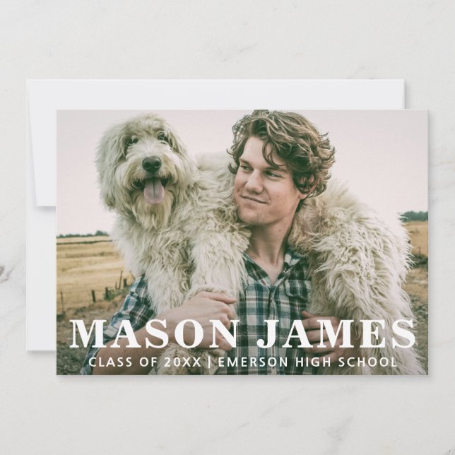 Anúncio Graduação de Foto Moderna Simples (Frente)