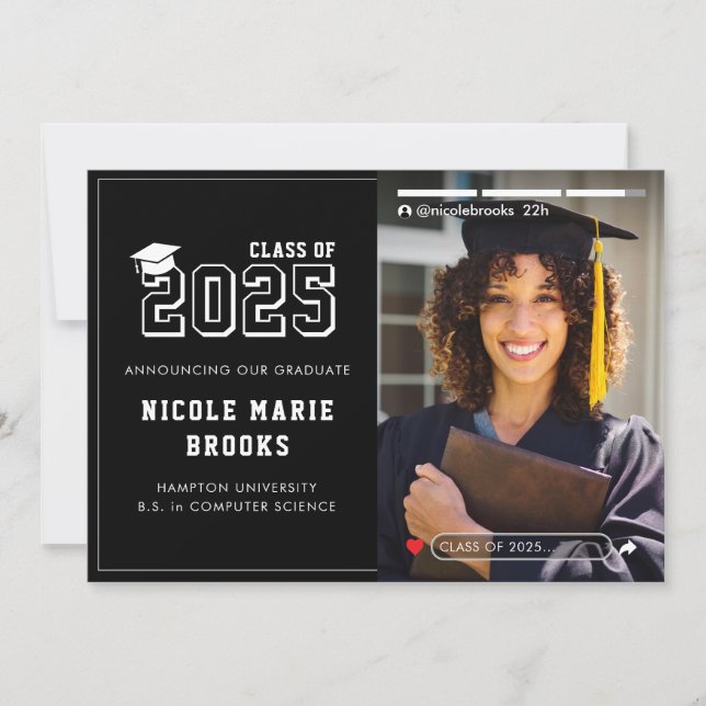 Anúncio Graduação de Foto Preta na História das Mídias Soc (Frente)