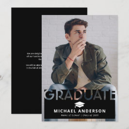 Anúncio Graduação de Foto Preta Simples