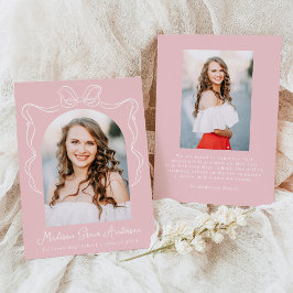 Anúncio Graduação de Foto Rosa do Arco Vintage Elegante