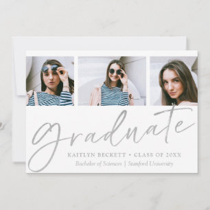 Anúncio Graduação de Foto Script com Folha de Prata na Mod