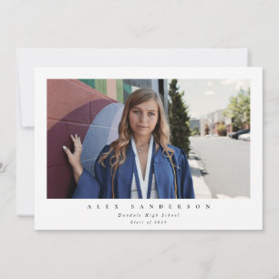 Anúncio Graduação de Foto Simples em Solteiro Branco