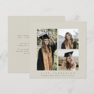Anúncio Graduação de Foto Tripla com Quadro de Cerco Mí