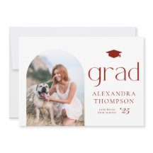 Graduação de Foto Vermelha de Arch Minimalista