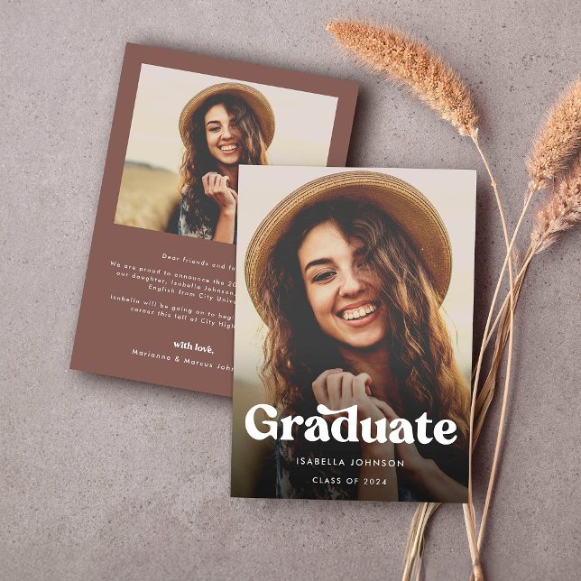 Anúncio Graduação de Fotografia com Tipografia Boho Retro (Criador carregado)