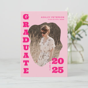 Anúncio Graduação de Fotografia com Tipografia Rosa Modern