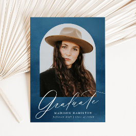 Anúncio Graduação de Fotografia em Arco de Aquarela do mar