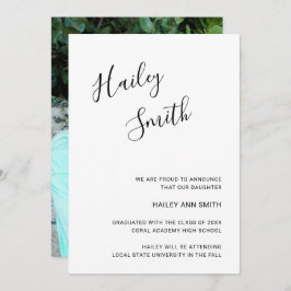 Anúncio Graduação de Fotografias com Script Branco e Preto