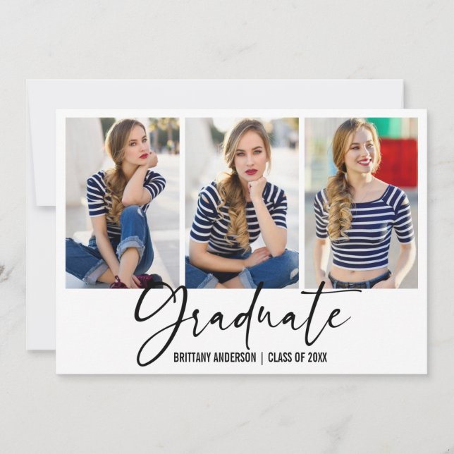 Anúncio Graduação de Fotografias da Caneta 3 da Caligrafia (Frente)