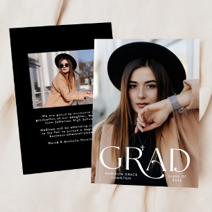Anúncio Graduação de Fotografias de Formando Elegante