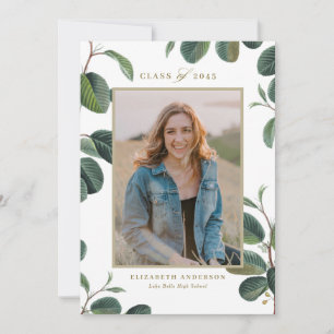 Anúncio Graduação de Fotos Brancas com Folha de Água