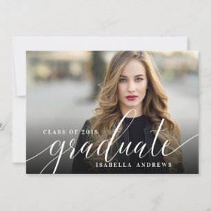Anúncio Graduação de Fotos com Script Letra Feminina