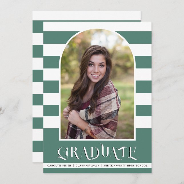 Anúncio Graduação de fotos de arco da turma noturna de 202 (Frente/Verso)