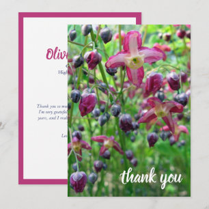 Anúncio Graduação de Fotos de Flores e Buds Bonito Obrig