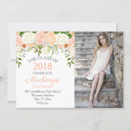 Anúncio Graduação de Fotos de Hydrangeas Brancas de Rosas