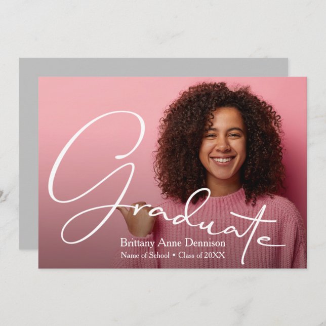 Anúncio Graduação de Fotos do Script Chic (Frente/Verso)